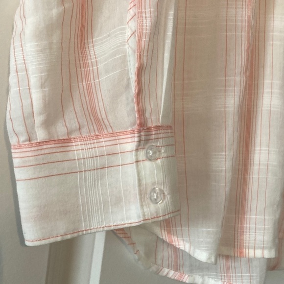 White House Black Market size 4 button down shirt long sleeves lightweight - Picture 5 of 11